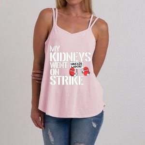 Myneys Are On Strike A Funny Dialysis Patient Women's Strappy Tank