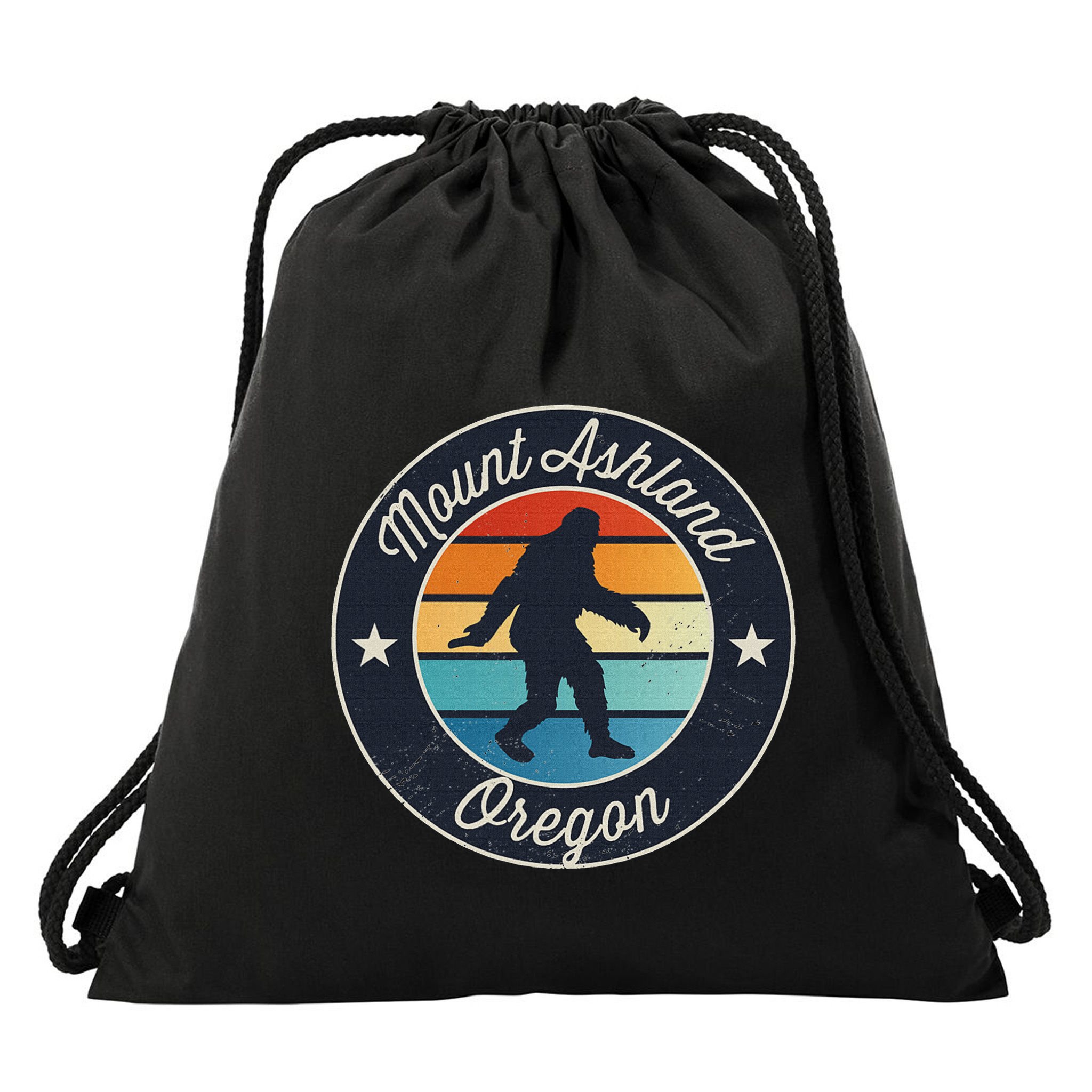 Mount Ashland Oregon Or Sasquatch Souvenir Graphic Drawstring Bag