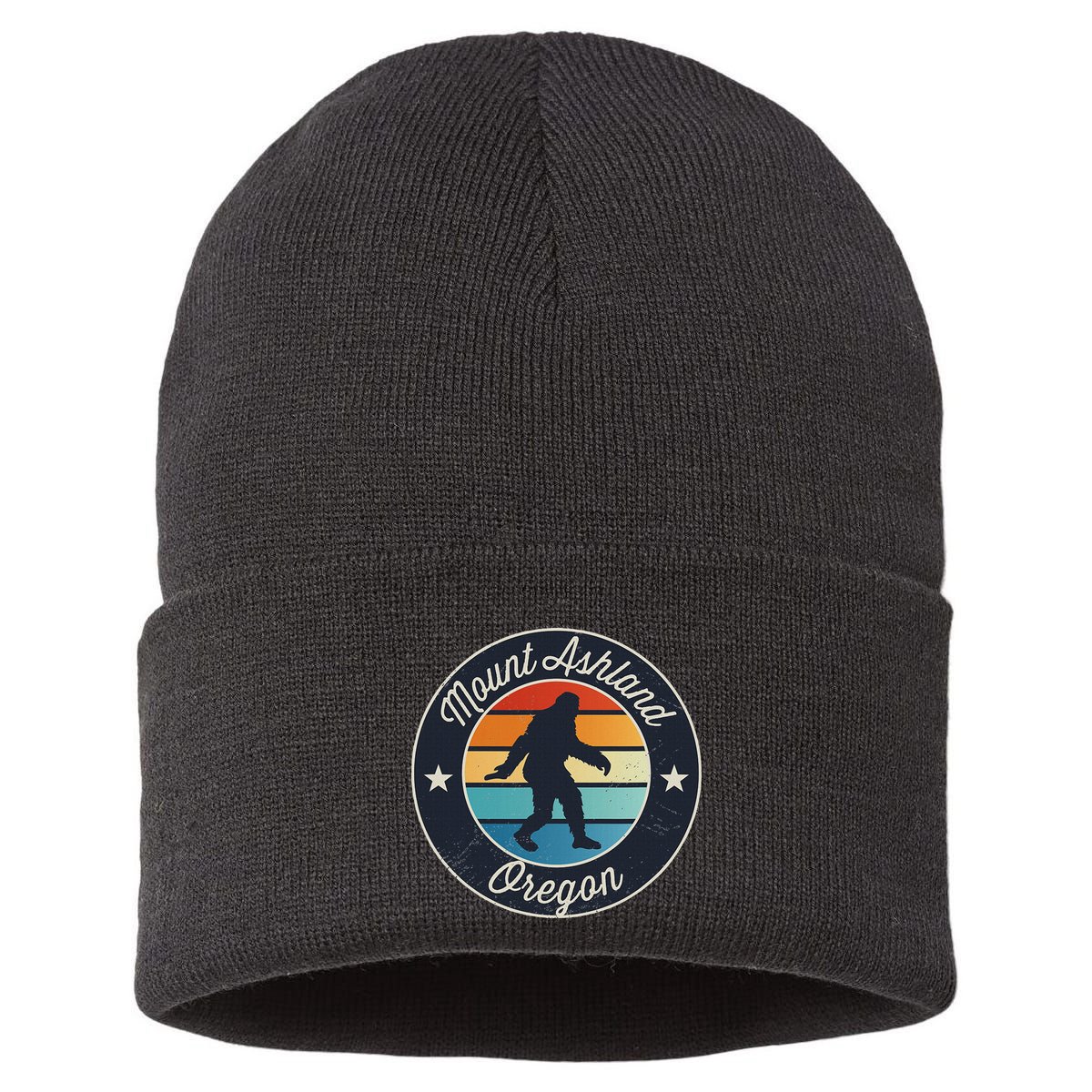 Mount Ashland Oregon Or Sasquatch Souvenir Graphic Sustainable Knit Beanie