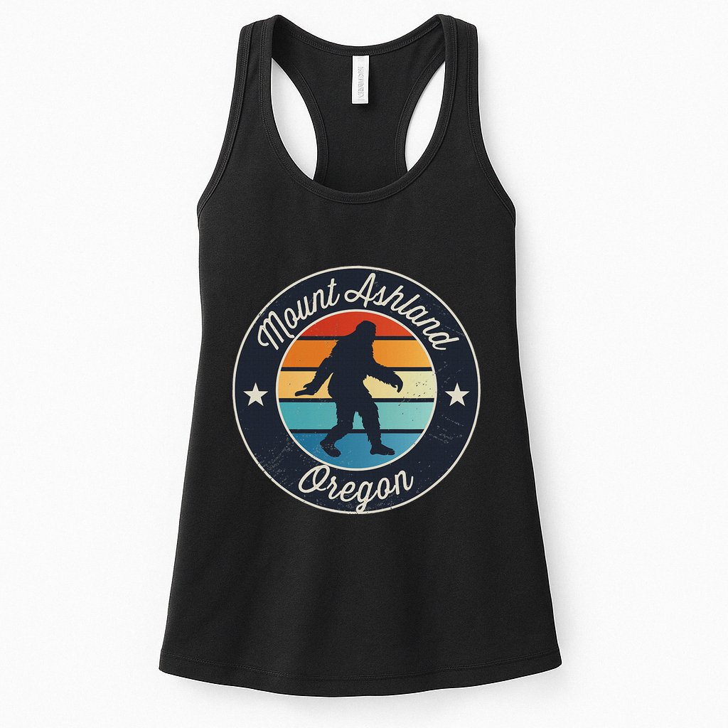 Mount Ashland Oregon Or Sasquatch Souvenir Graphic Womens Tank Top