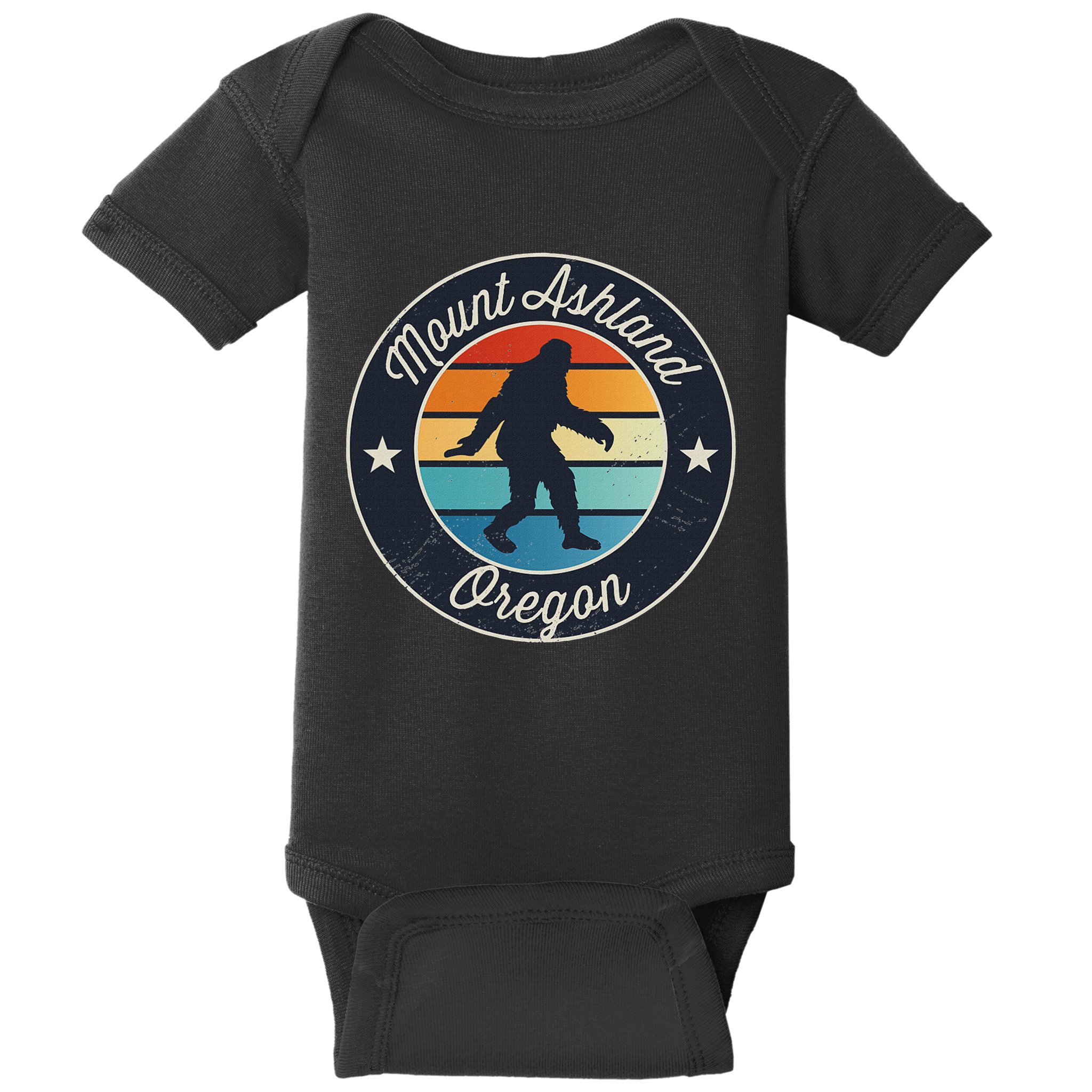 Mount Ashland Oregon Or Sasquatch Souvenir Graphic Baby Bodysuit