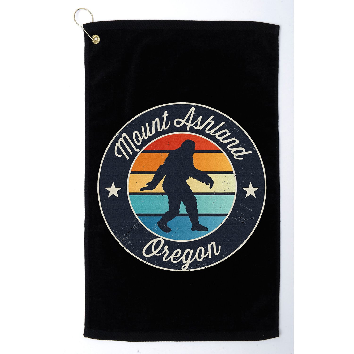 Mount Ashland Oregon Or Sasquatch Souvenir Graphic Golf Towel