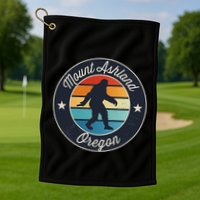 Mount Ashland Oregon Or Sasquatch Souvenir Graphic Golf Towel