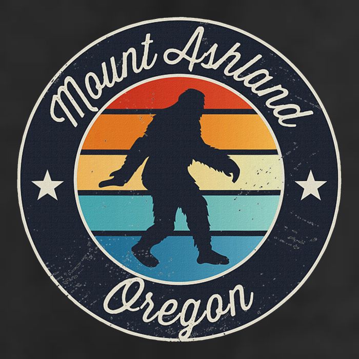 Mount Ashland Oregon Or Sasquatch Souvenir Graphic Golf Towel