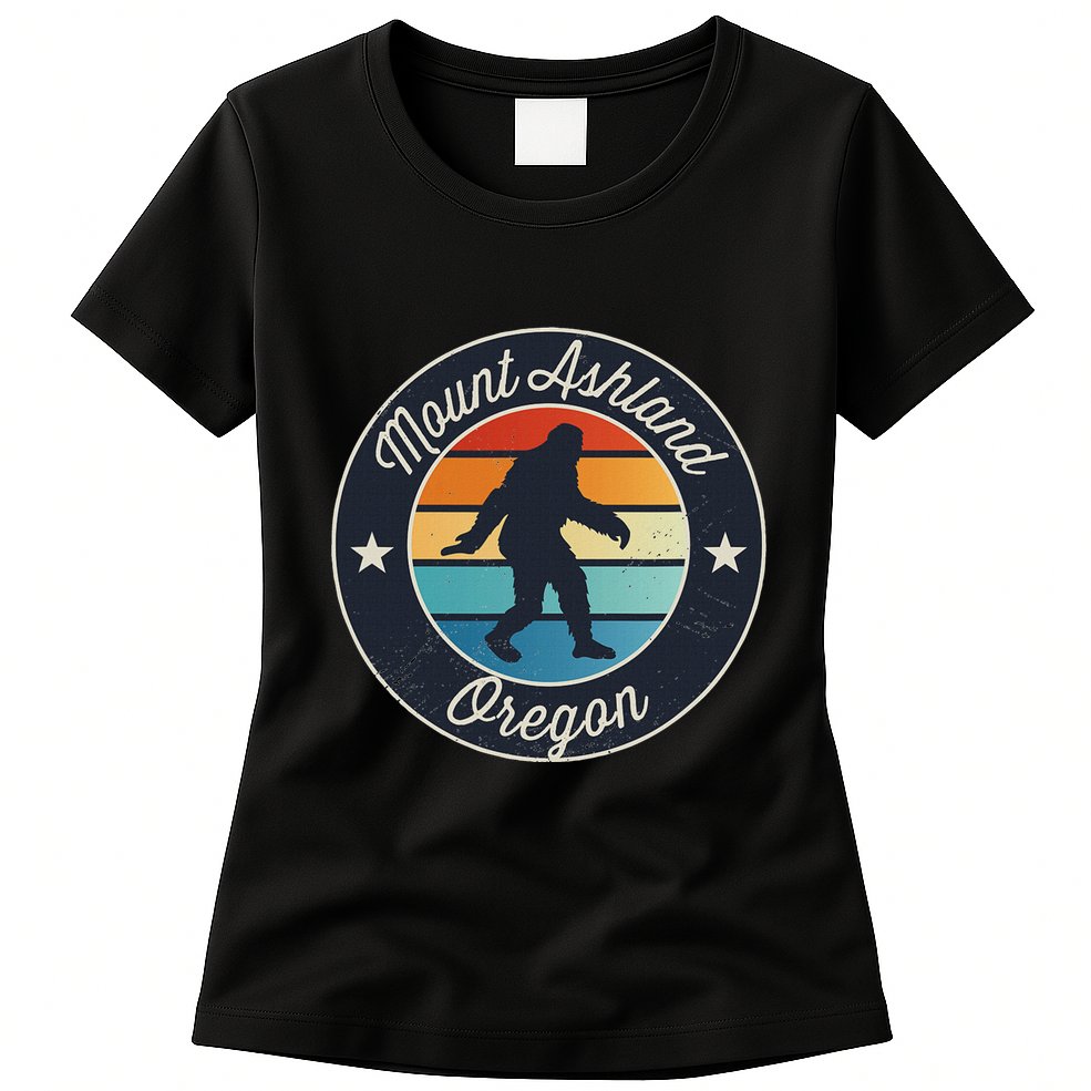 Mount Ashland Oregon Or Sasquatch Souvenir Graphic Womens T-Shirt