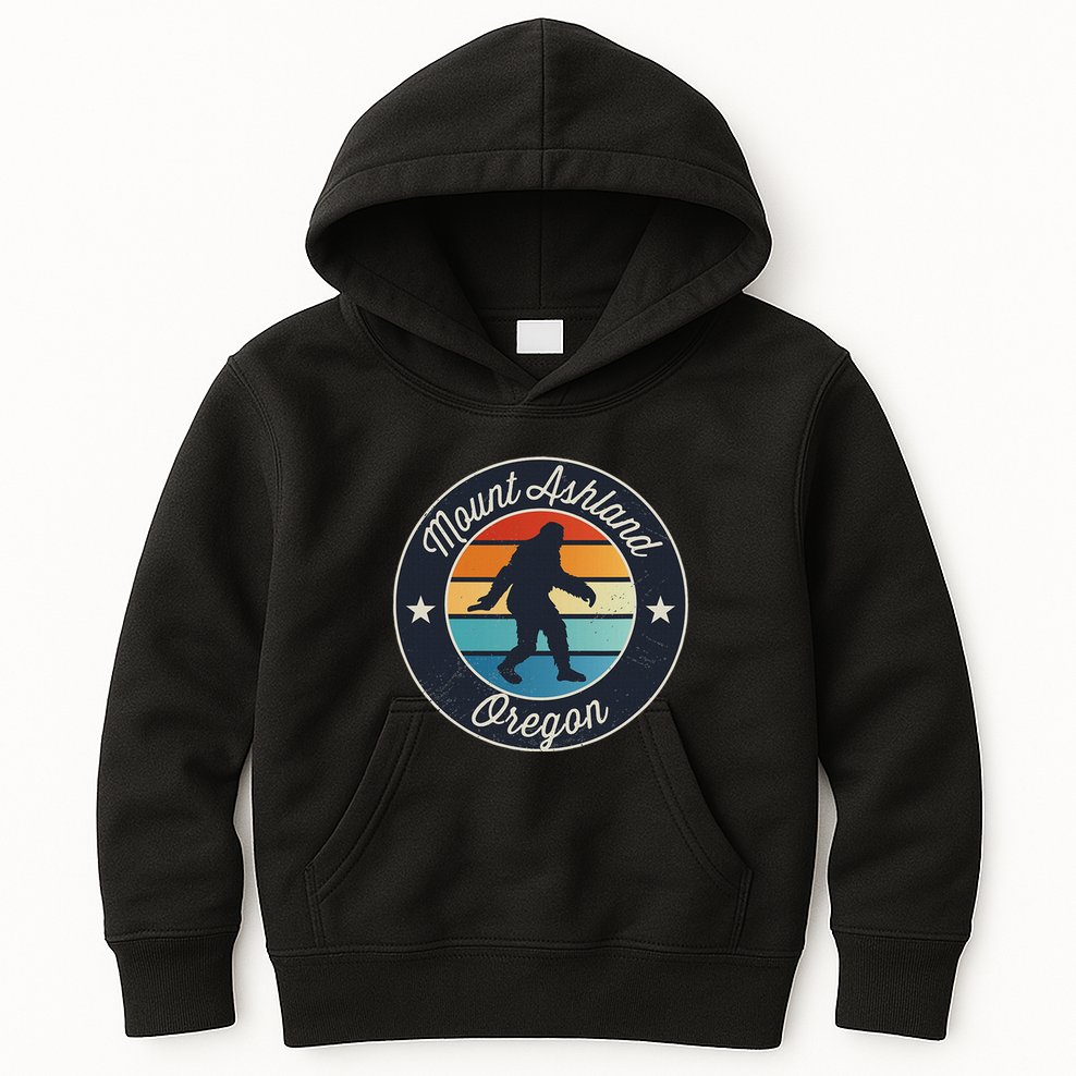 Mount Ashland Oregon Or Sasquatch Souvenir Graphic Kids Hoodie
