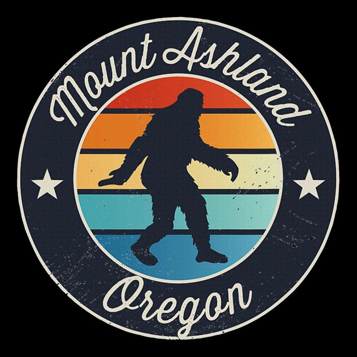 Mount Ashland Oregon Or Sasquatch Souvenir Graphic Wool Snapback Cap