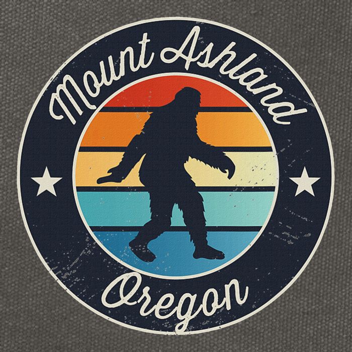 Mount Ashland Oregon Or Sasquatch Souvenir Graphic Cotton Canvas Backpack