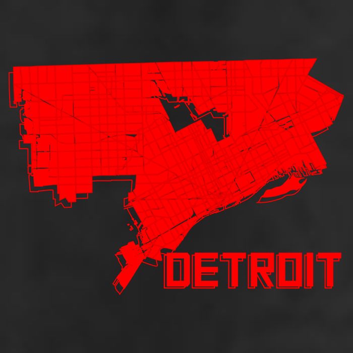 Map Of Detroit City Adult Drive Performance Visor
