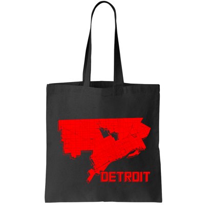 Map Of Detroit City Bag