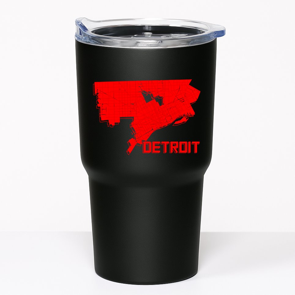 Map Of Detroit City Tumbler
