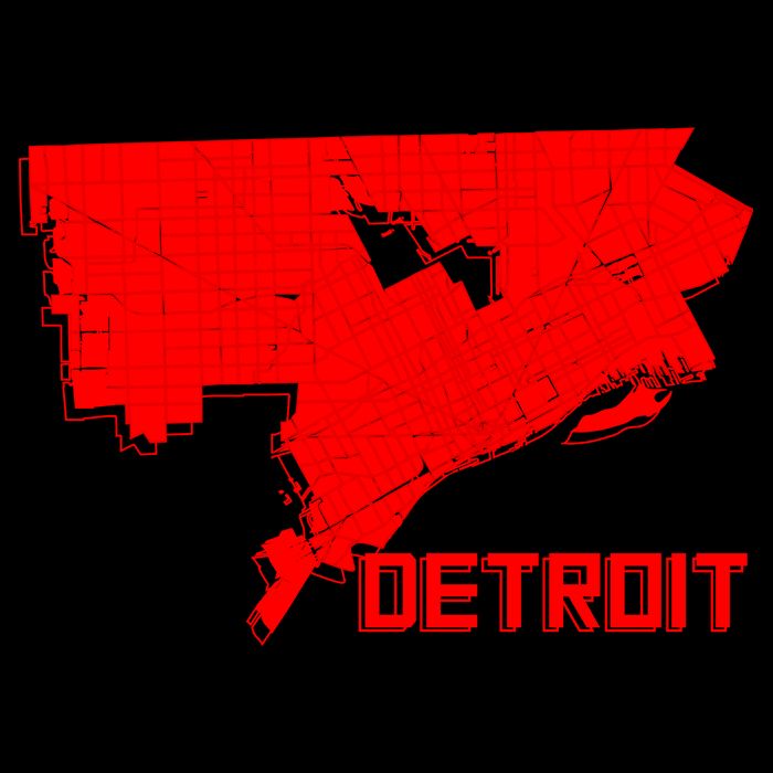 Map Of Detroit City Baby Bodysuit