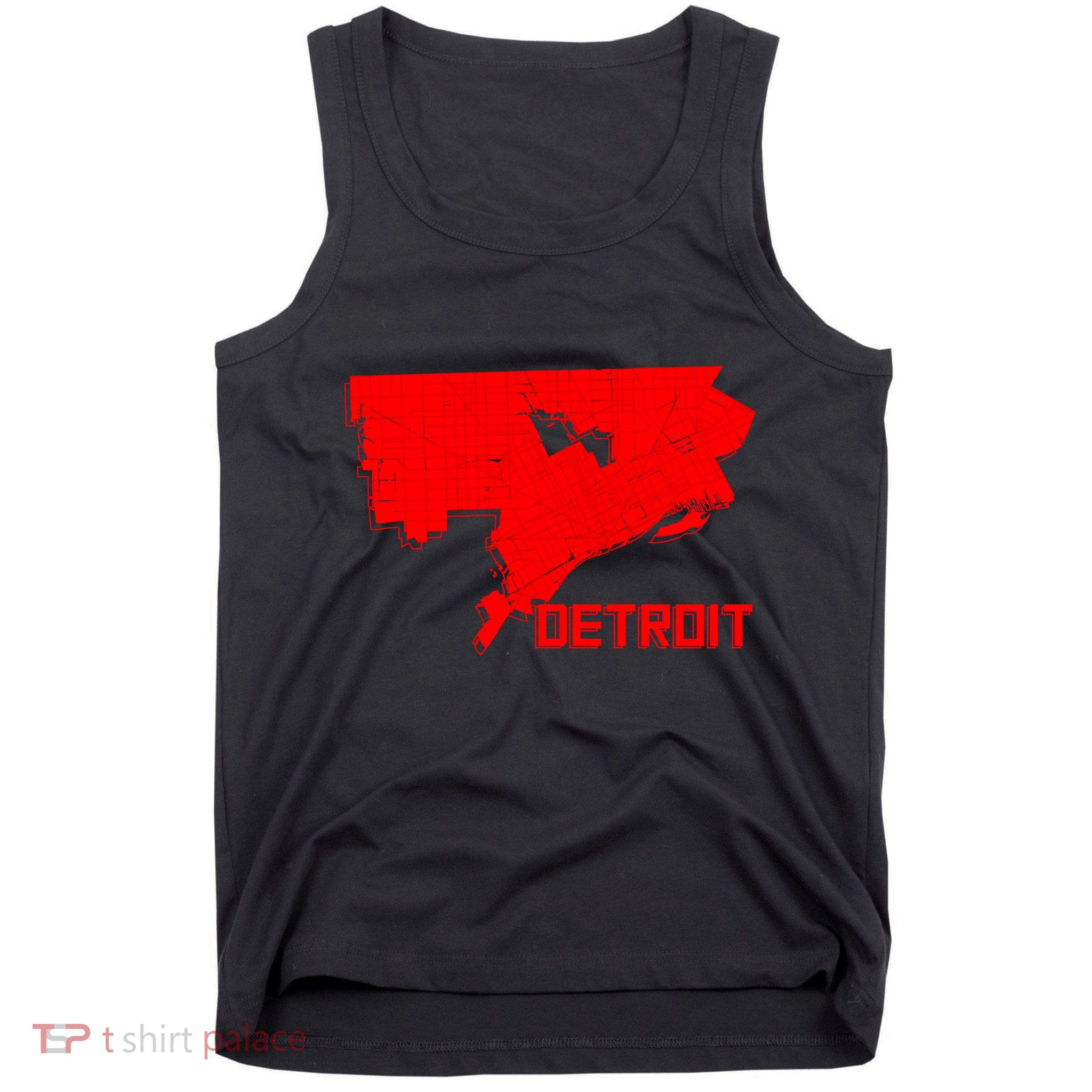 Map Of Detroit City Tank Top