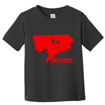 Map Of Detroit City Toddler T-Shirt