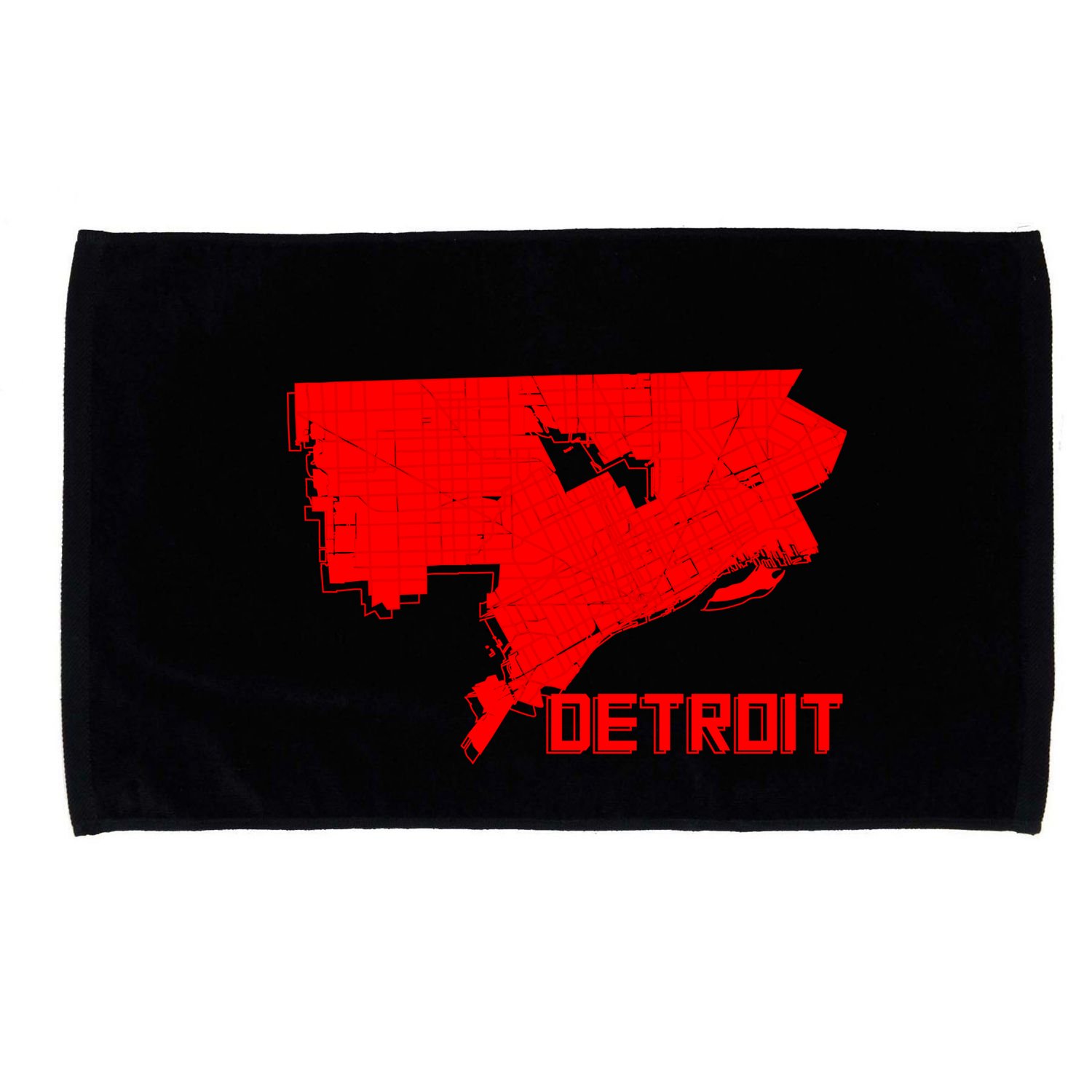 Map Of Detroit City Microfiber Hand Towel