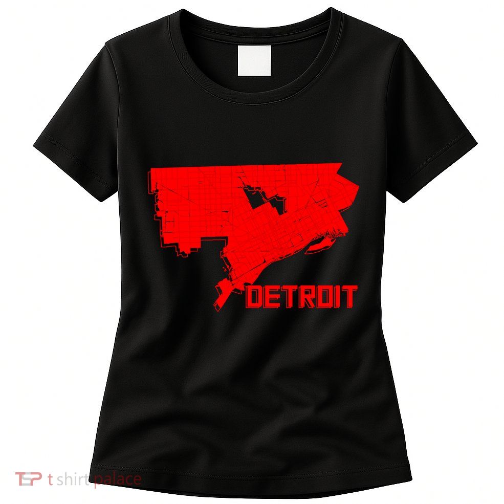 Map Of Detroit City Women's T-Shirt