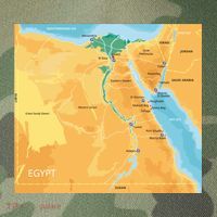 Map of Egypt Legacy Tie Dye Trucker Hat