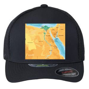 Map of Egypt Flexfit Unipanel Trucker Cap