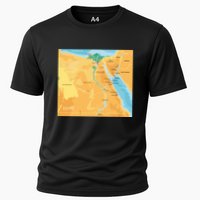 Map of Egypt Cooling Performance Crew T-Shirt