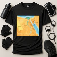 Map of Egypt Cooling Performance Crew T-Shirt