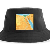 Map of Egypt Sustainable Bucket Hat