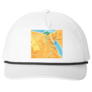 Map of Egypt Snapback Five-Panel Rope Hat