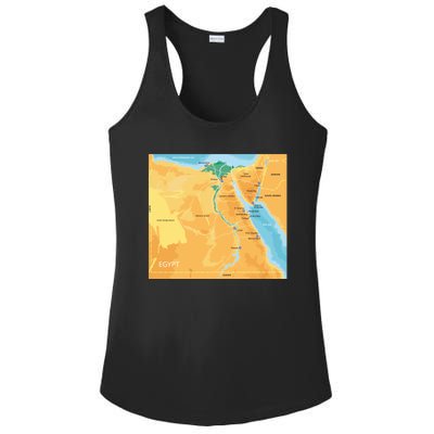 Map of Egypt Ladies PosiCharge Competitor Racerback Tank