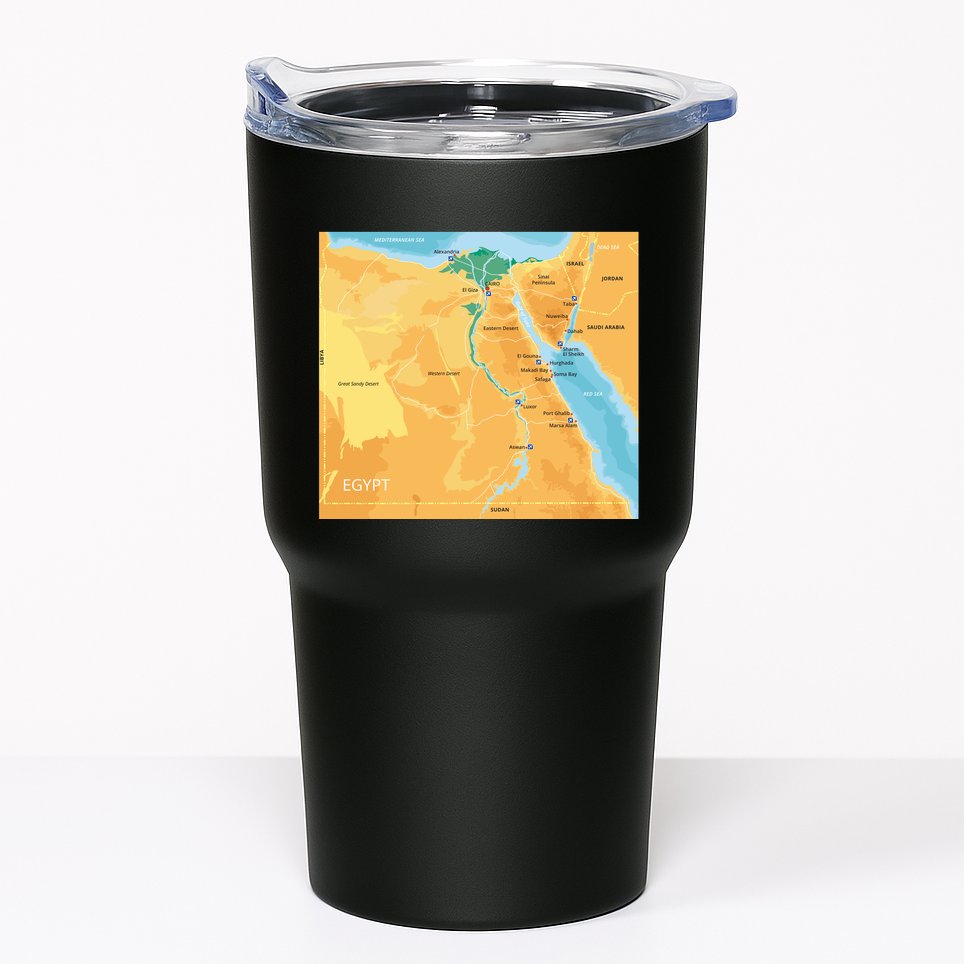 Map of Egypt Tumbler