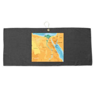 Map of Egypt Large Microfiber Waffle Golf Towel