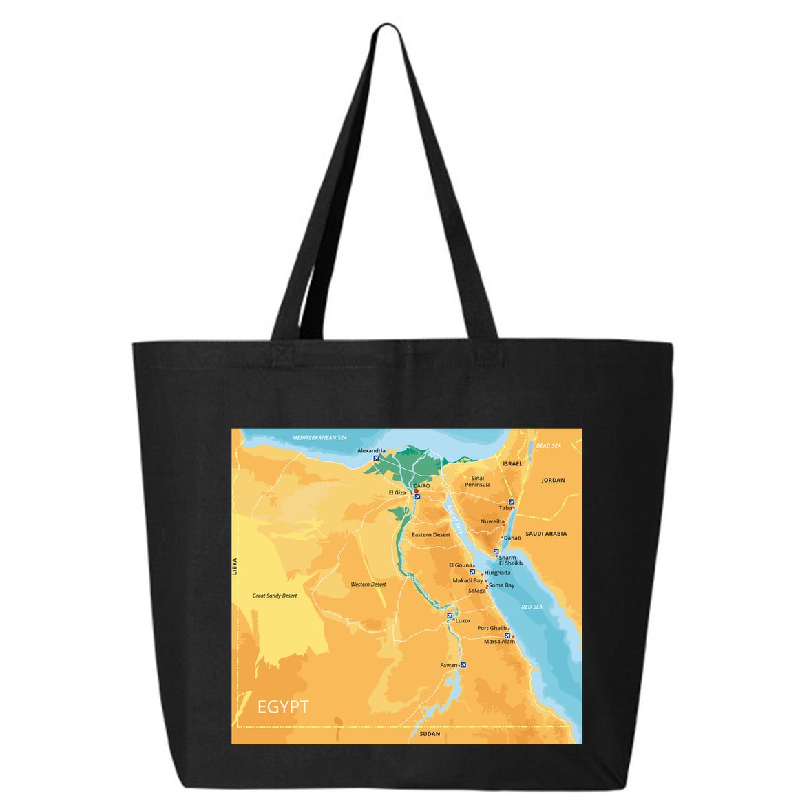 Map of Egypt 25L Jumbo Tote