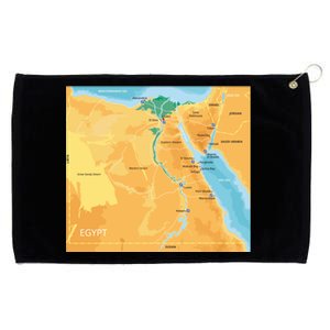 Map of Egypt Grommeted Golf Towel