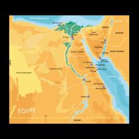 Map of Egypt Wool Snapback Cap