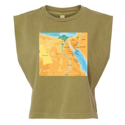 Map of Egypt Garment-Dyed Women's Muscle Tee