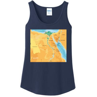 Map of Egypt Ladies Essential Tank