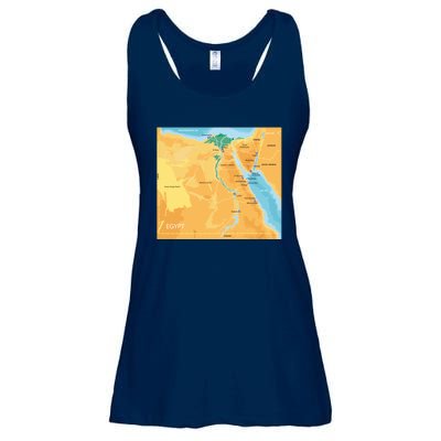 Map of Egypt Ladies Essential Flowy Tank