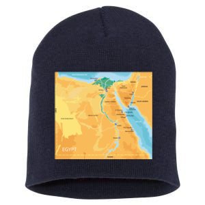 Map of Egypt Short Acrylic Beanie