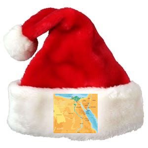 Map of Egypt Premium Christmas Santa Hat