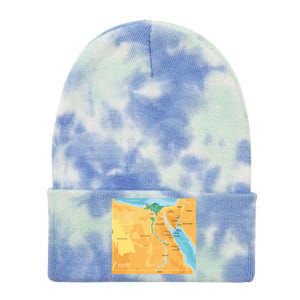 Map of Egypt Tie Dye 12in Knit Beanie