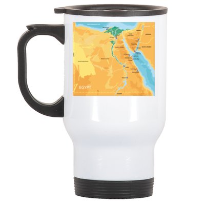 Map of Egypt Stainless Steel Travel Mug