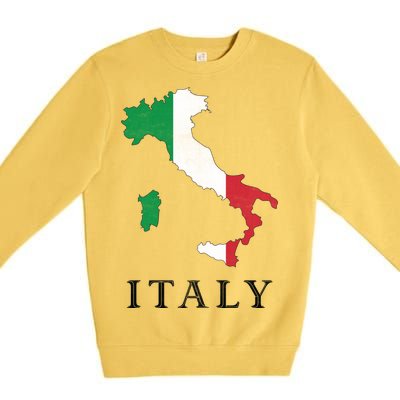 Map Of Italy  Premium Crewneck Sweatshirt