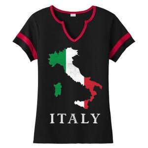 Map Of Italy  Ladies Halftime Notch Neck Tee