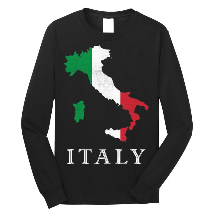 Map Of Italy  Long Sleeve Shirt