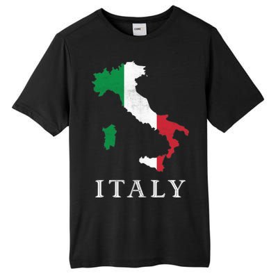 Map Of Italy  Tall Fusion ChromaSoft Performance T-Shirt