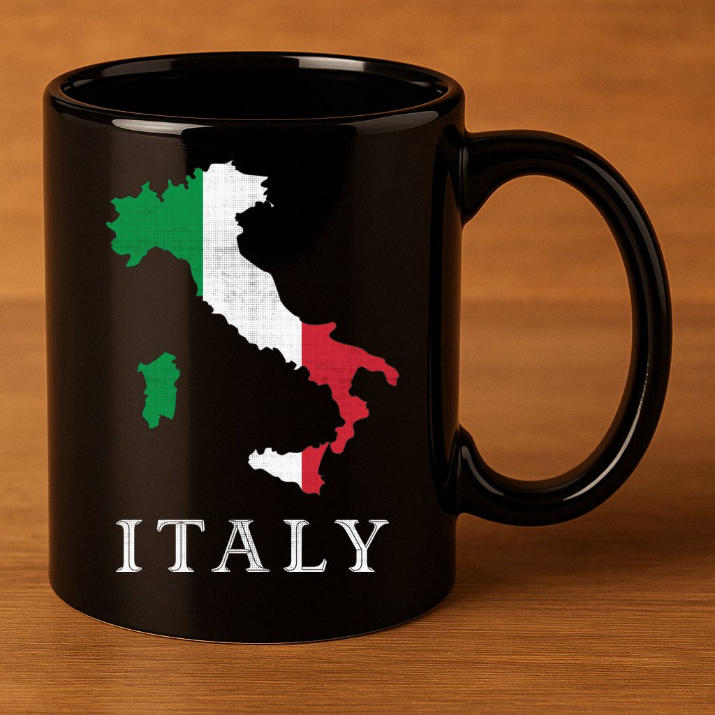 Map Of Italy  11oz C Handle Ceramic Mug