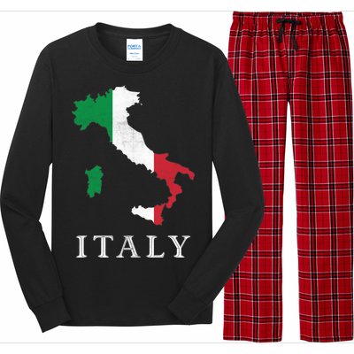 Map Of Italy  Long Sleeve Pajama Set