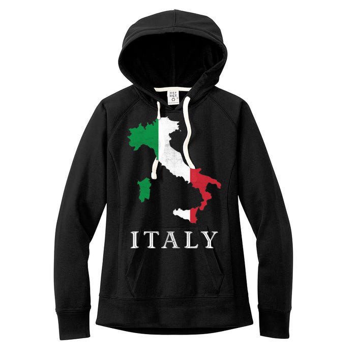 Map Of Italy  Women's Fleece Hoodie