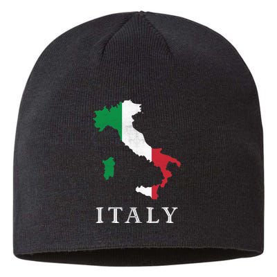 Map Of Italy  Sustainable Beanie