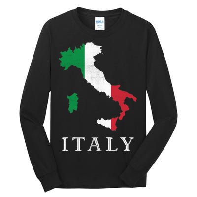 Map Of Italy  Tall Long Sleeve T-Shirt