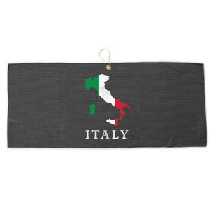 Map Of Italy  Large Microfiber Waffle Golf Towel