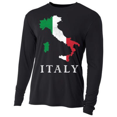 Map Of Italy  Cooling Performance Long Sleeve Crew